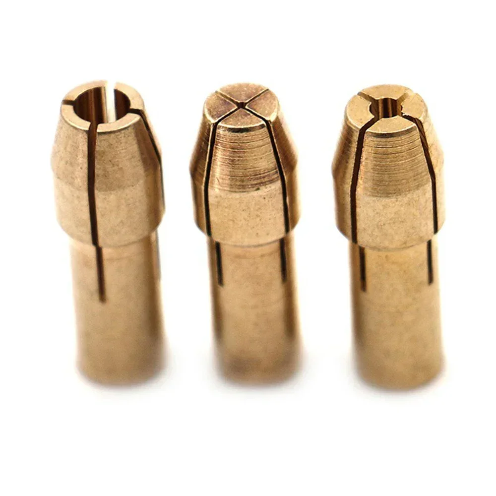 STONEGO Juego de 10 adaptadores de portabrocas para microtaladro, 0,5 mm-3,2 mm, latón para herramientas rotativas eléctricas