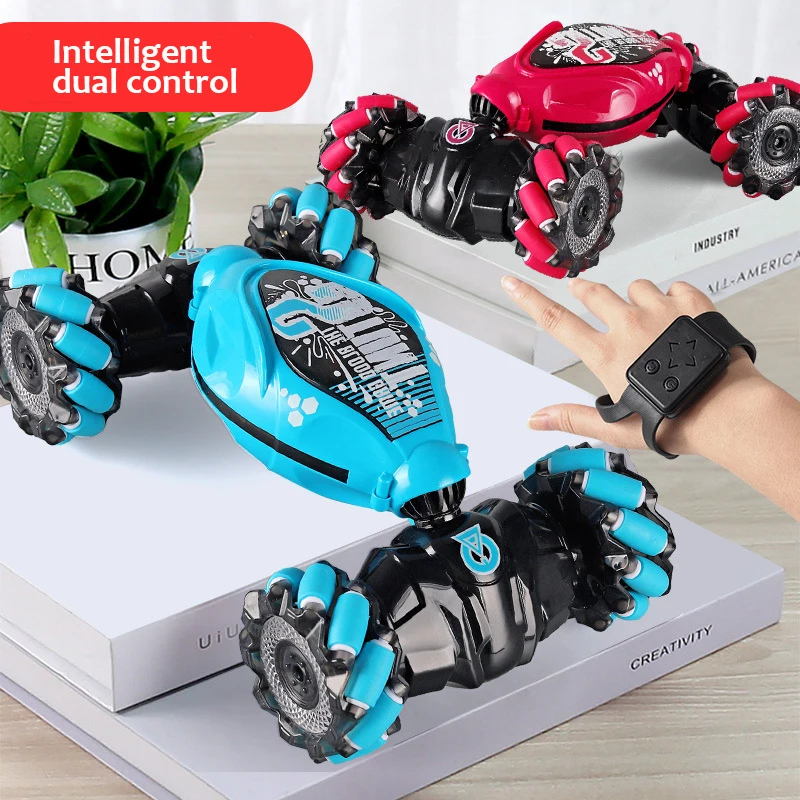 RC Stunt Car com luz LED, indução por gestos, deformação Twist Climbing, rádio controlado, brinquedos eletrônicos para crianças, 4WD, 1:16