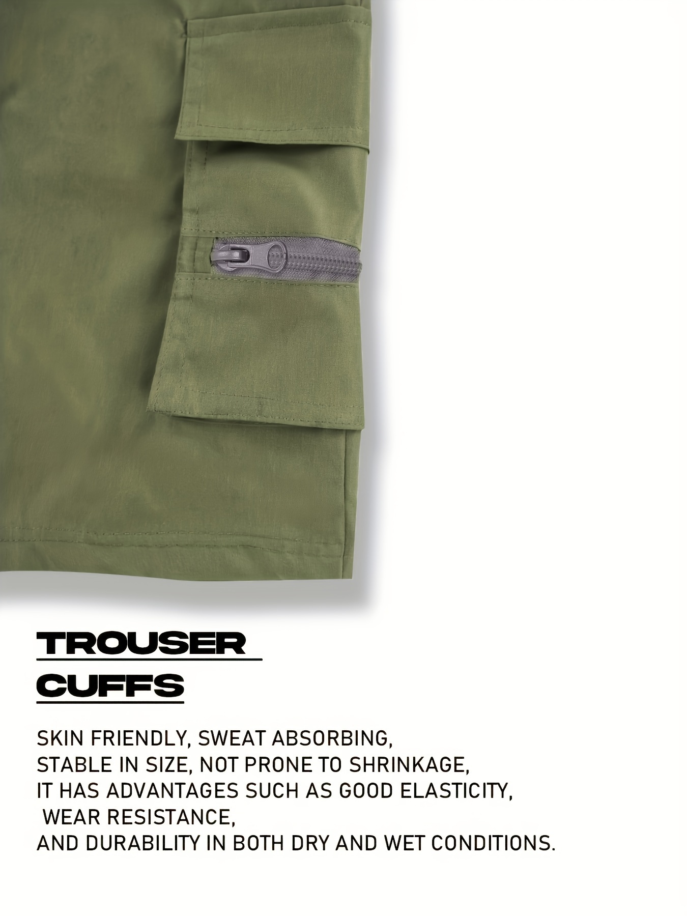 Nuevos pantalones cortos de trabajo para hombre para descanso y trabajo, pantalones geniales con cinco bolsillos grandes, cintura elástica, ropa deportiva para hombre