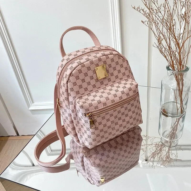 Klassischer Rucksack aus Blumenmaterial für Damen, modischer Studentenrucksack für Damen, tägliche Einkaufstasche für Damen