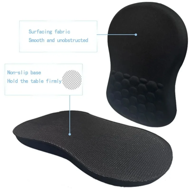 Tappetino per mouse ergonomico per poggiapolsi Comodo supporto per il polso Tappetino per mouse in cotone ad alta memoria elastica antiscivolo per computer portatile PC