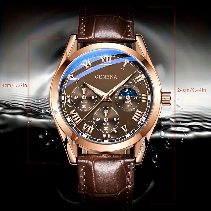 Reloj de cuarzo informal y de negocios para hombre.