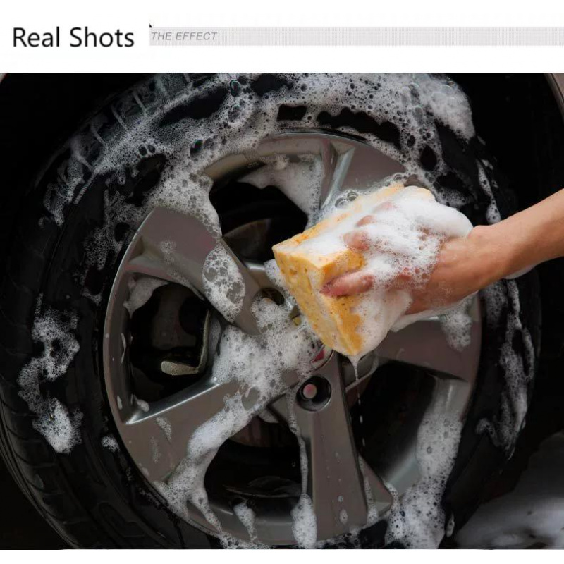 Bloco de esponja para lavagem de carro, suprimentos de limpeza automotiva para motocicletas, tamanho grande, escova de esponja em favo de mel