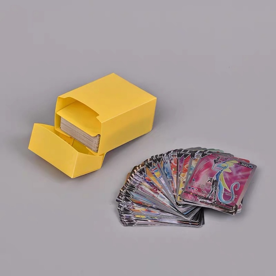 1 caixa de cartão de negociação de jogo, caixa de cartão de cor sólida, caixa de armazenamento de titular de cartão para cartões de negociação, esportes e jogos