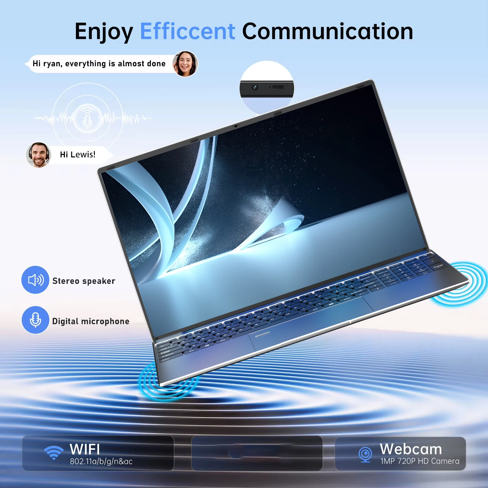 15.6" Laptop Computer Intel Celeron N5095 Notebook PC Gamer 32GB RAM 1TB SSD Office Study PC Windows 11 Pro 1920*1080P Laptops