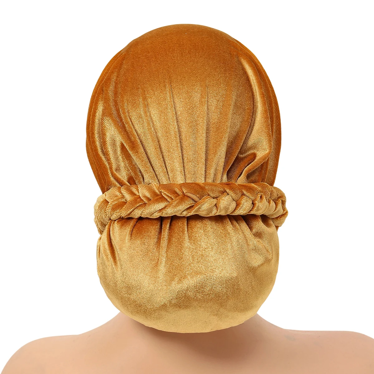 Turbante instantâneo de veludo elástico macio, chapéu hijabs interno, moda muçulmana, lenço feminino, cor sólida, gorro hijab