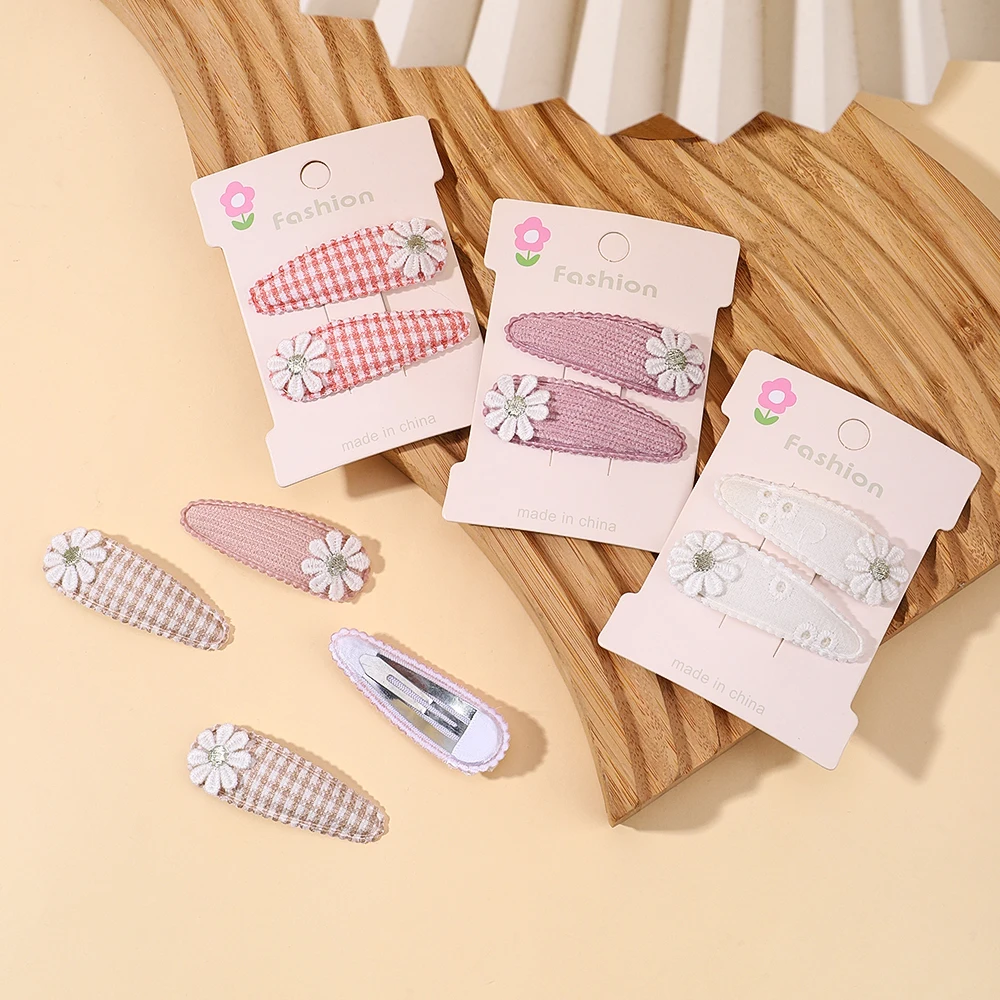 1/2/5 Uds Ins Margarita flor pinzas para el cabello horquillas para niña para niños encaje blanco Barette princesa ganchos accesorios infantiles coreanos