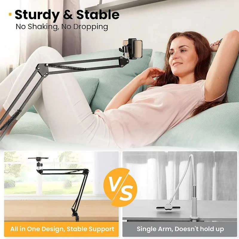 FGCLSY Trípode de brazo flexible para mesa de soporte de teléfono Ancla doblada 360 °   Rotación en línea de computadora portátil de escritorio Video disparo aéreo en vivo