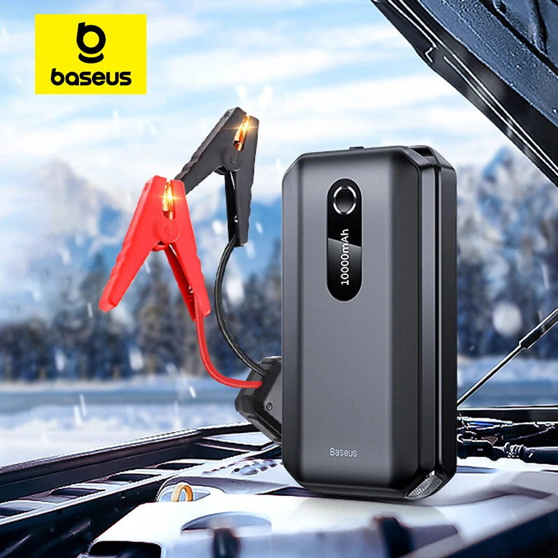 Baseus Air/Pro Car Jump Starter 1000A 10000/12000mAh Jump Starter Power Bank for Car Battery Starting Device Emergency Booster