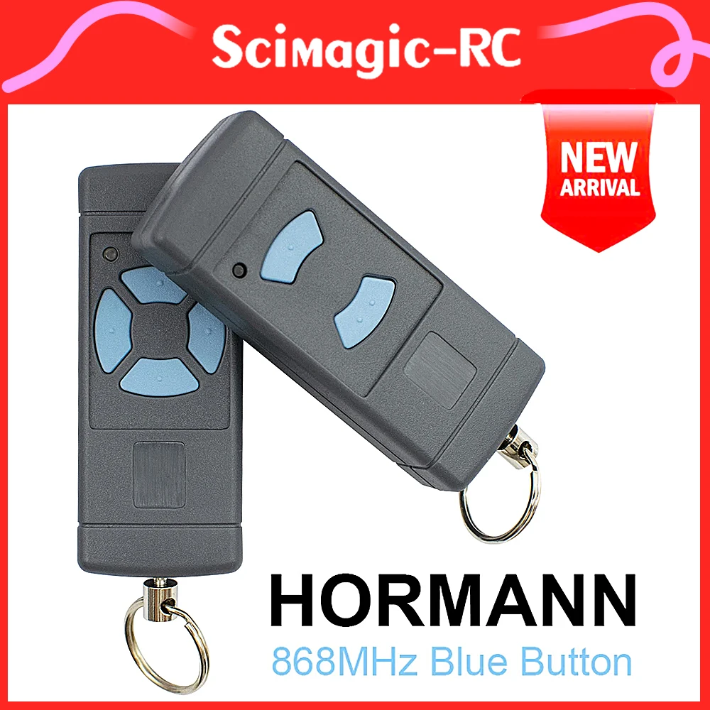 for HORMANN HSE2,HSE4,HSM2,HSM4 868MHz Garage Remote Control Keychain Blue Button Hand Transmitter 868.3 MHz Gate Door Opener