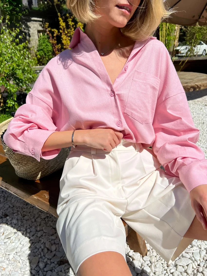 Wolfeel-pantalones cortos de cintura alta para mujer, Shorts informales holgados de pierna ancha, color sólido, Y2k