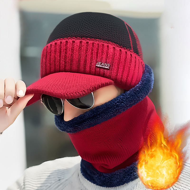 Nuovo cappello di lana acrilica per l'inverno e gli anziani Cappello lavorato a maglia spesso in pile Protezione e calore dal freddo all'aperto