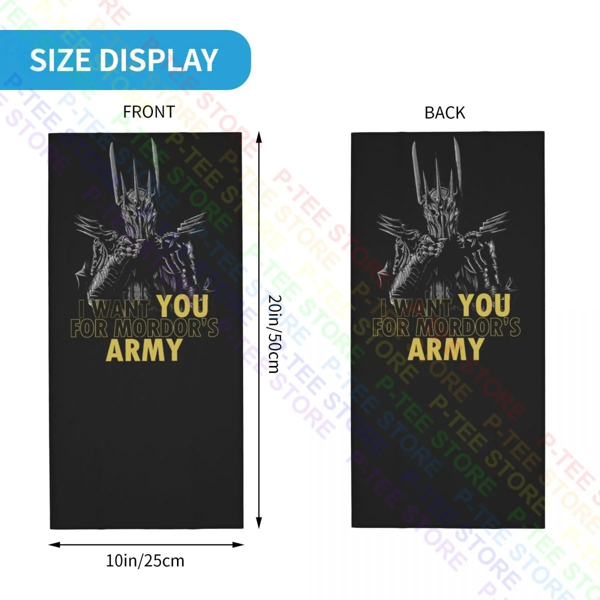 Mordor S Army Sauron Ring Dark Lord uncle SAM ล้อเลียนผ้าพันคอผ้าพันคอแบบพันรอบคอสำหรับหน้ากากปิดหน้า