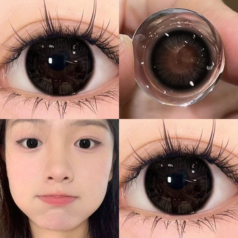 DUOXIU, 1 par de lentes para miopía, lentes de contacto de Color rojo para ojos, lentes con dioptrías, lentes graduadas de moda de 0 a 8,00 grados