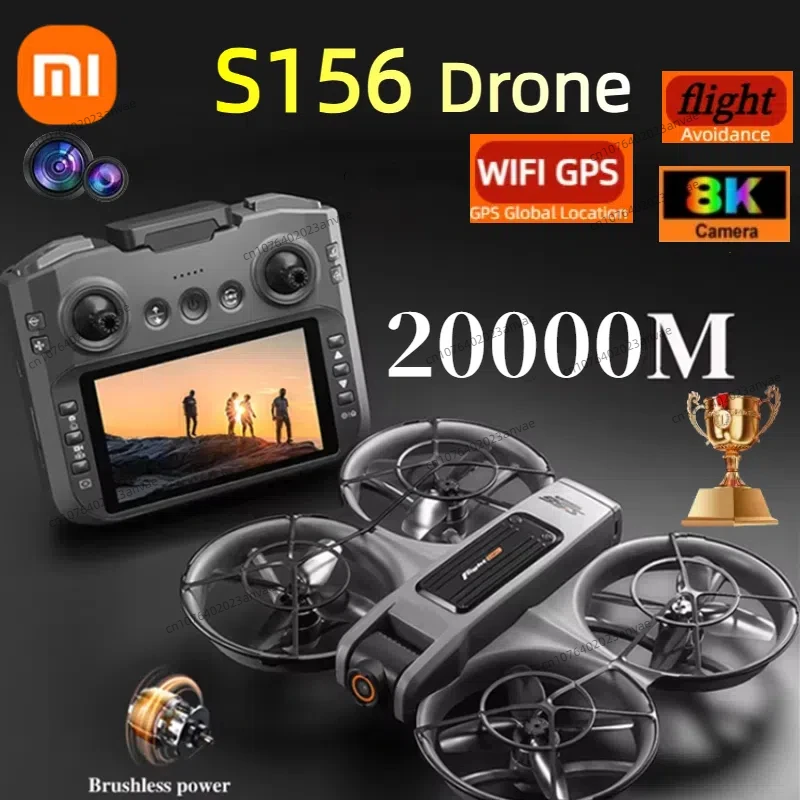 Xiaomi S156 Drone GPS 8K Profesional HD 360 °   Control remoto de pantalla de cámara dual Motores sin escobillas Evitación de obstáculos Quadcopter