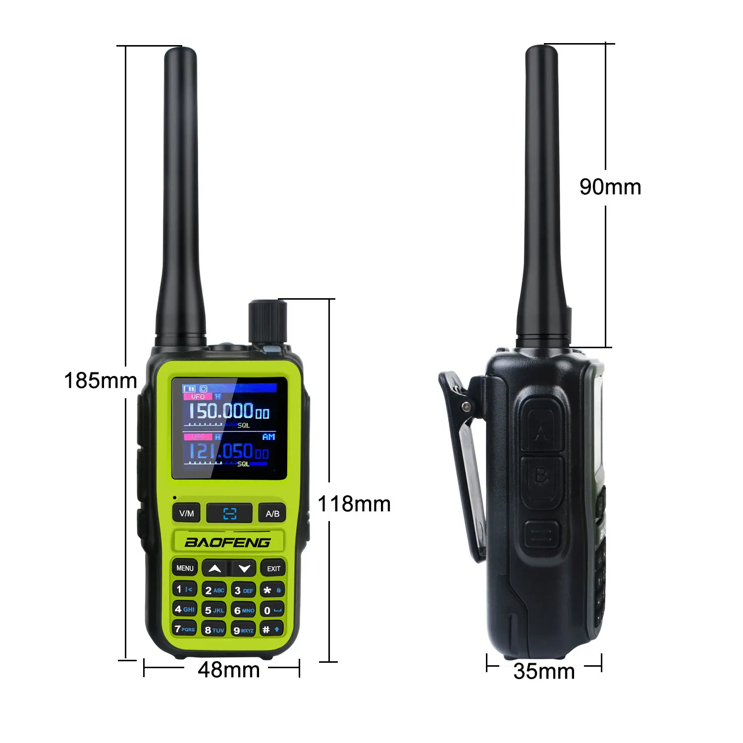2개/팩 바오펑 UV-5R 미니 에어밴드 수신 VHF UHF 듀얼 밴드 송수신 FM 아마추어 무전기 VOX 워키토키 UV-5RMINI