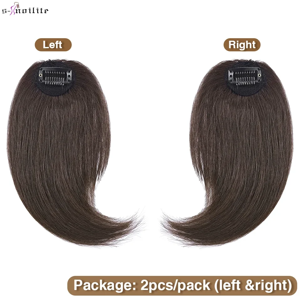 S-Noilite Bên Chia Tay Bằng 2 Chiếc Tóc Tự Nhiên Nổ Tóc Tua Rua Trái Phải Làm Tóc 16G bộ Tóc Giả Nổ Có Kẹp
