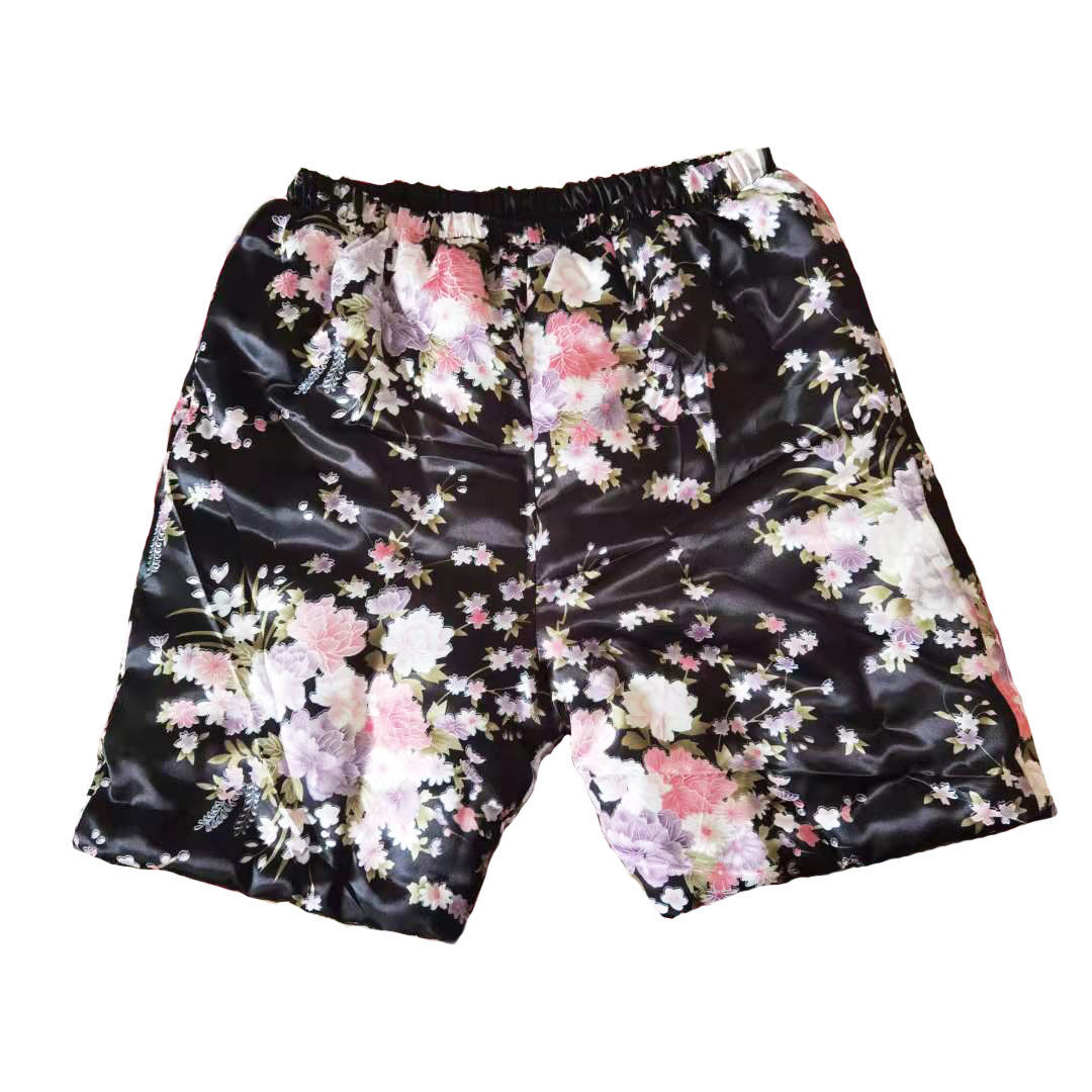 Handmake Herren- und Damen-Shorts aus Baumwollmischung mit seidiger Blume und schlankem Griff