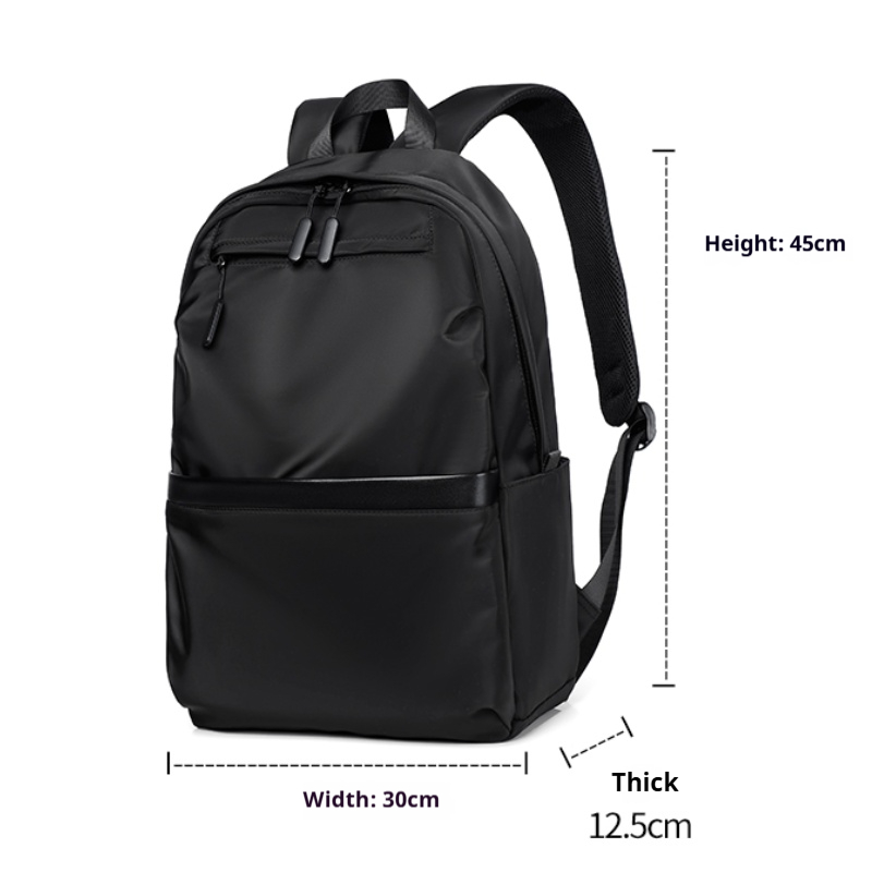 Men's casual business backpack, large capacity computer bag, waterproof fabric, suitable for daily commuting, school, travel