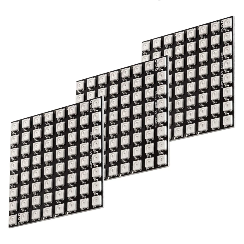 Módulo de CJMCU-8X8 de Panel de matriz LED 3 X U 64 Compatible con Arduino y Raspberry Pi