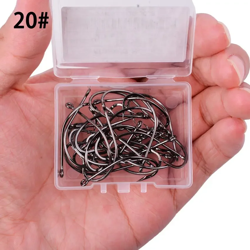 Bộ 50 10 Chiếc Lớp Phủ Carbon Cao Cấp Thép Không Gỉ Thép Gai Cá Chép Móc Câu Cá Gói Có Bán Lẻ Hộp Móc Câu giải Quyết