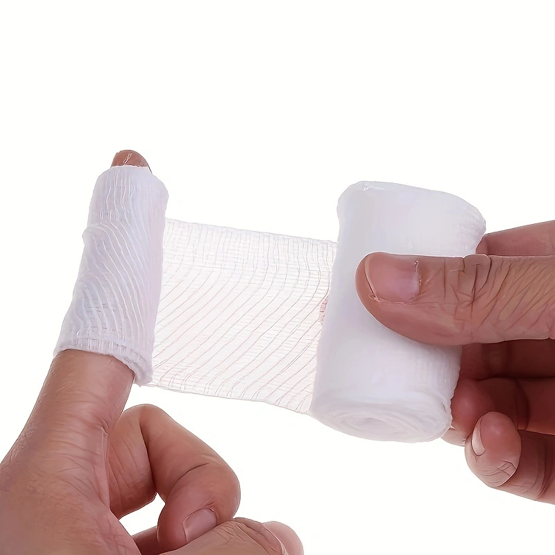 10 stücke/Los 7,5 cm x 4,5 m Baumwolle pbt elastischer Verband medizinische Versorgung entsprechend Erste-Hilfe-Mull Wundauflage Notfall versorgung