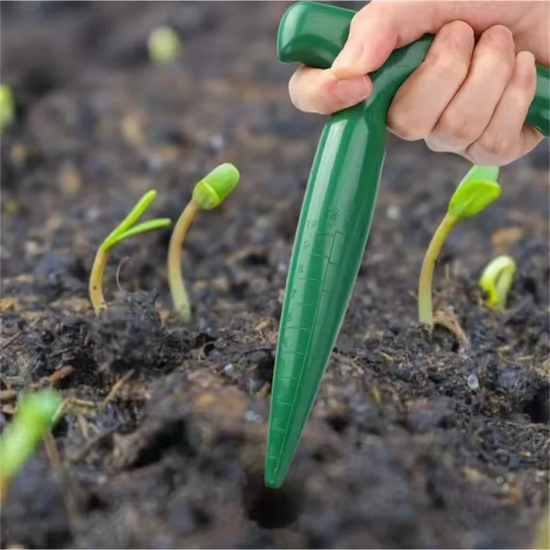 1pc Handheld Garden Hole Puncher Clear Scale Planting Tools Lightweight Digging Hole Tool Sowing Seeds Dispenser For Hole Diggin