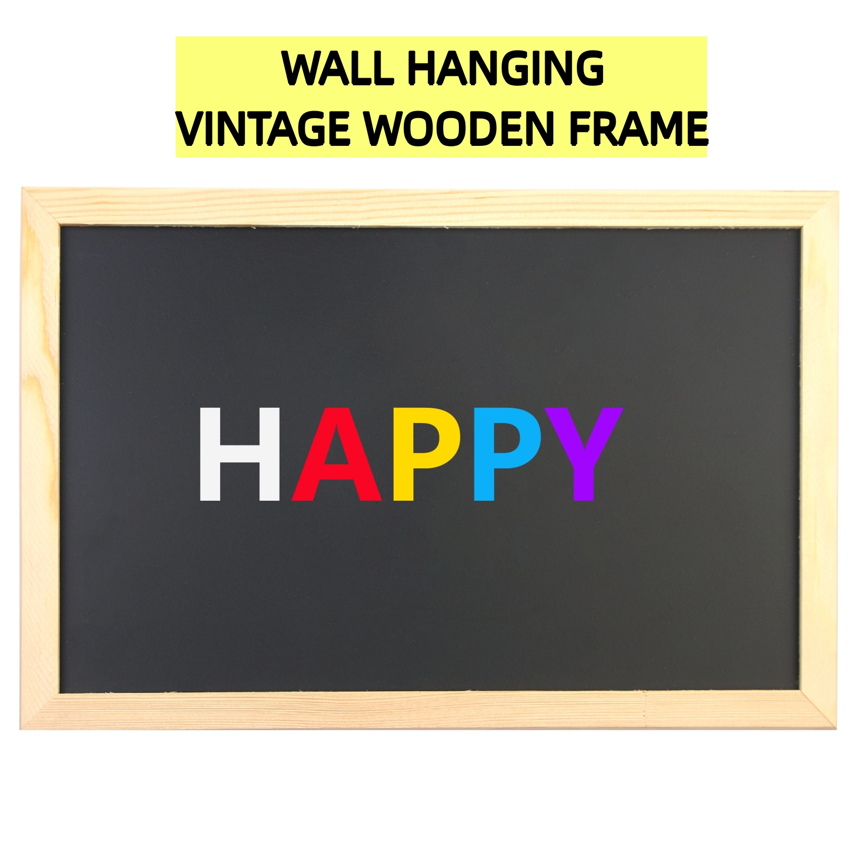 12 X 8 Inches Mini Wall Hanging Black Chalkboard Vintage Non-Magnetic Wooden Frame Chalk Board for School Office Supplies