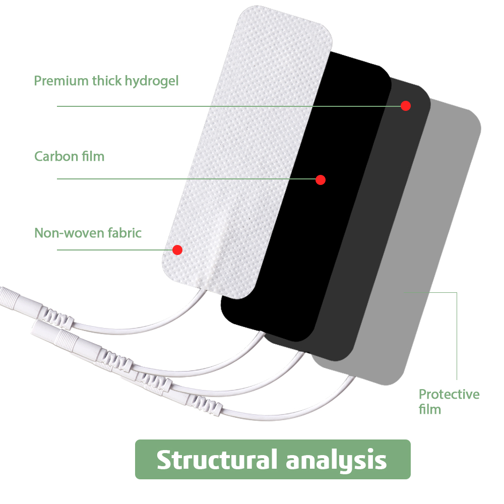 แผ่นเจลฝังเข็มนำไฟฟ้า10/20ชิ้นอุปกรณ์กายภาพบำบัดกระตุ้นกล้ามเนื้อ EMS แผ่นขั้วไฟฟ้า