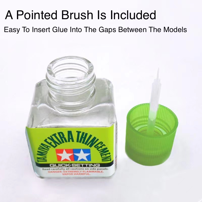 Tamiya-pegamento para ranurar, cubierta naranja y blanca, pegamento para modelo Gundam, cubierta verde de secado rápido 87003 87038