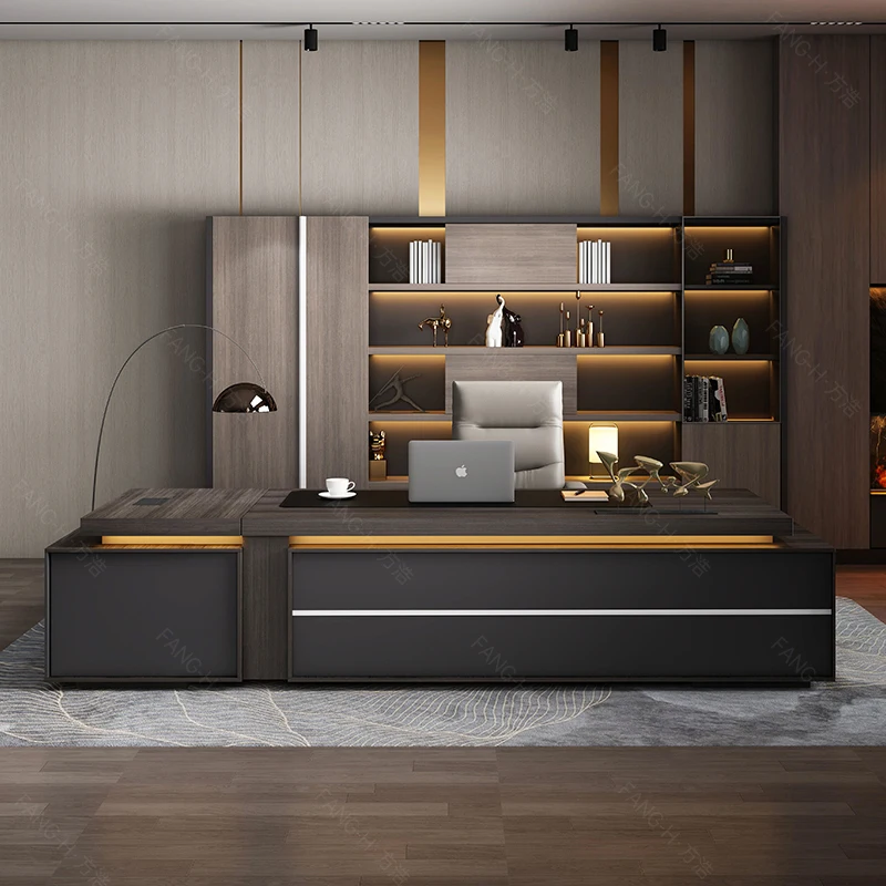 Designer Chinese Boss Table Simple Modern Chinese Reception Drawers Desks Cabinet Conference Unusual Bureau Meuble Furniture