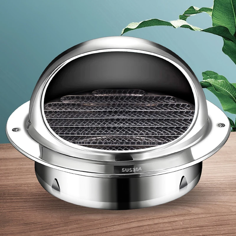 Parede De Aço Inoxidável Teto Air Vent Ducting Ventilação Grelha De Escape Capa Outlet Aquecimento Refrigeração Impermeável Vents Cap