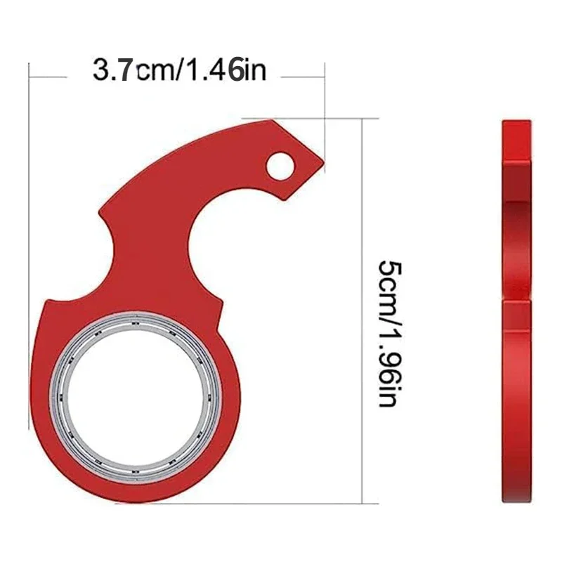 Spinner Stress Speelgoed Metalen Fidget Speelgoed Kinderen Vingertop Draaiende Sleutelhanger Vinger Fidget Ring Verlichten Verveling Party Geschenken Sleutelhanger