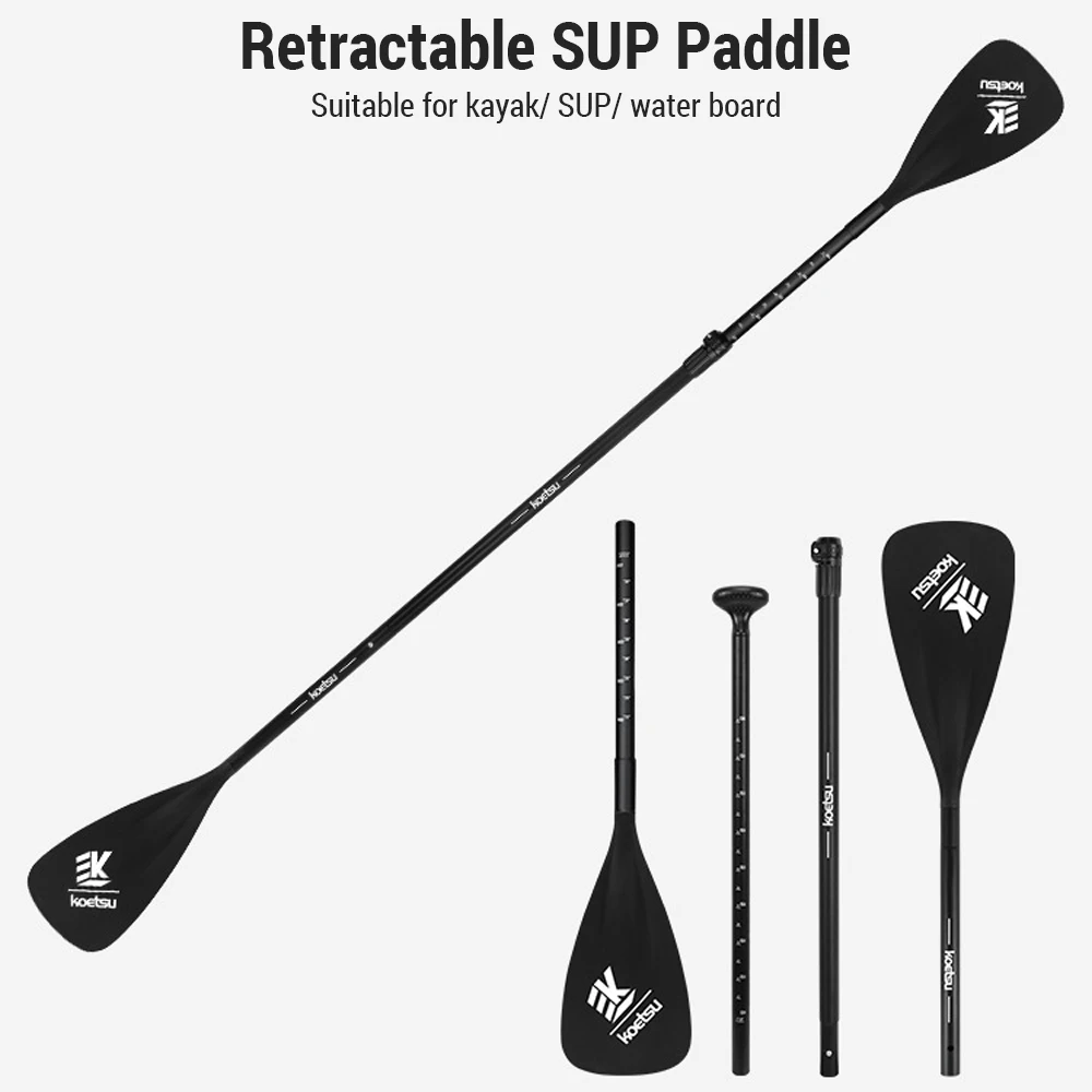 Pagaie SUP réglable en alliage d'aluminium, planche à pagaie rétractable Portable, pagaies simples et à Double extrémité
