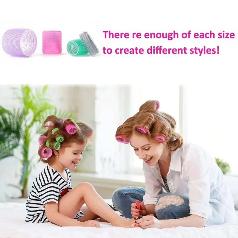 1 túi nhựa màu hồng lớn Grip làm tóc lớn tóc cuộn Con lăn Curl dụng cụ uốn tóc Salon nhà sử dụng Curling Curler Con Lăn dụng cụ tạo kiểu