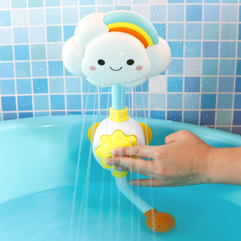 Baby Bad Spielzeug Wolke Badewanne Duschen Bade Ausläufe Saugnäpfe Klapp Wasserhahn Kinder Bad Spielzeug Nette Spray Dusche Kinder Geschenk