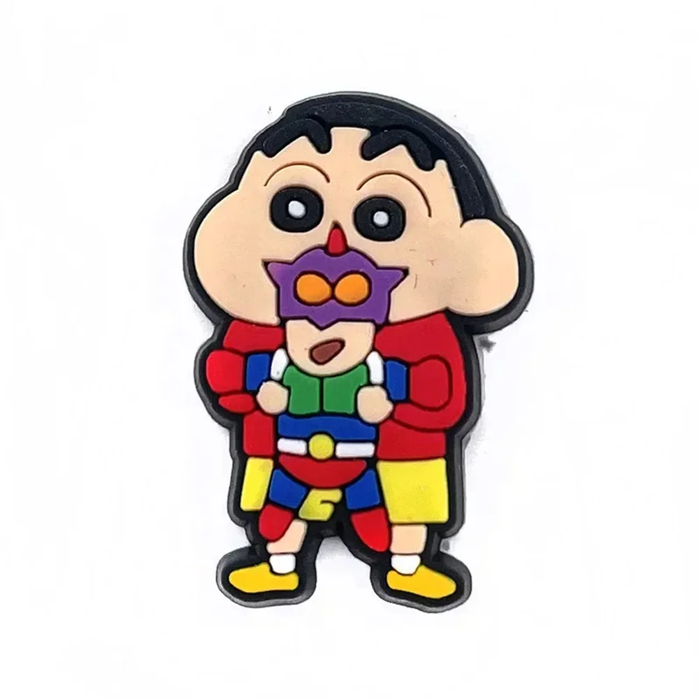 10Pcs 크레용 Shin-chan 운동화 버클 액세서리 샌들 버클 장식 파티 크리스마스 선물을위한 애니메이션 만화 버클