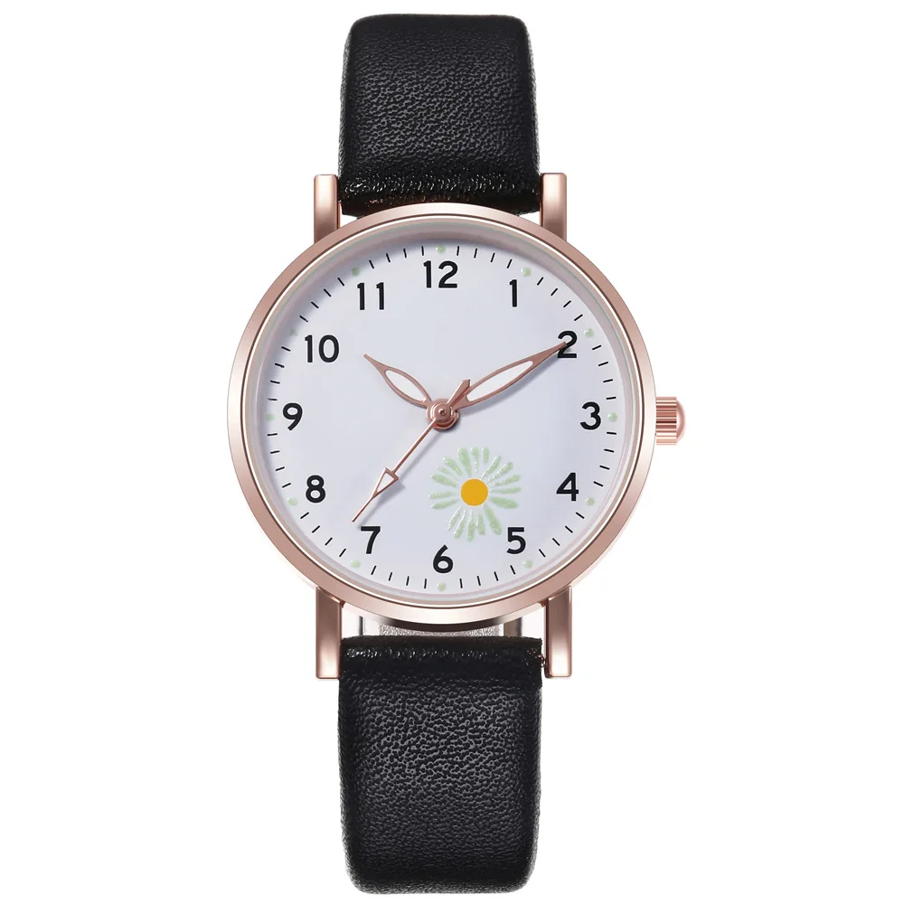 Reloj Little Daisy para mujer Reloj de cuarzo luminoso simple y fresco