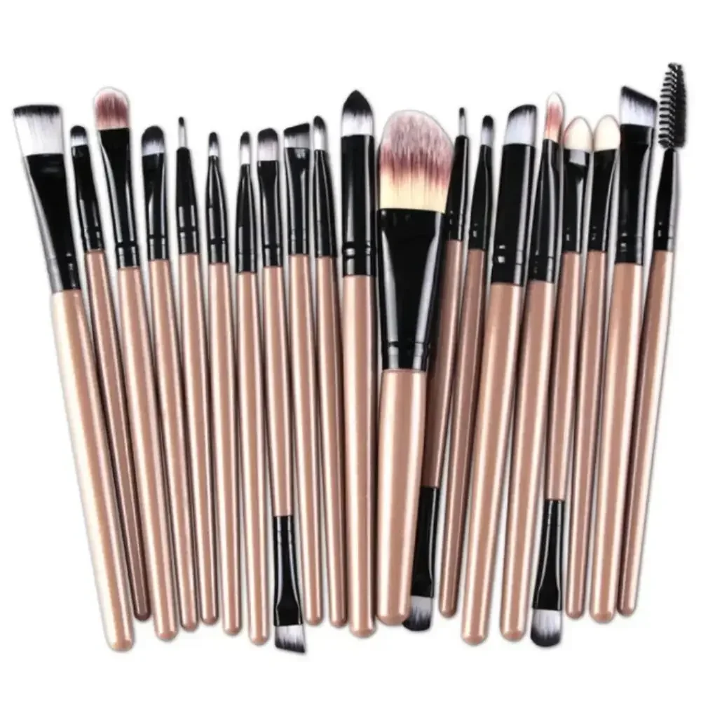 20 piezas pincel para ojos, cepillo completo para sombra de ojos, herramienta de belleza, logotipo neutro explosivo, pincel delineador de ojos gratis