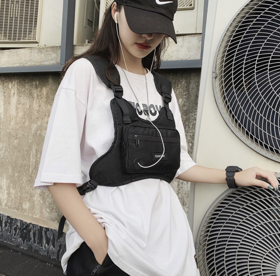 가슴 가방 허리 가방 힙합 streetwear 대용량 스포츠 캐주얼 전술 조끼 가방 남성용