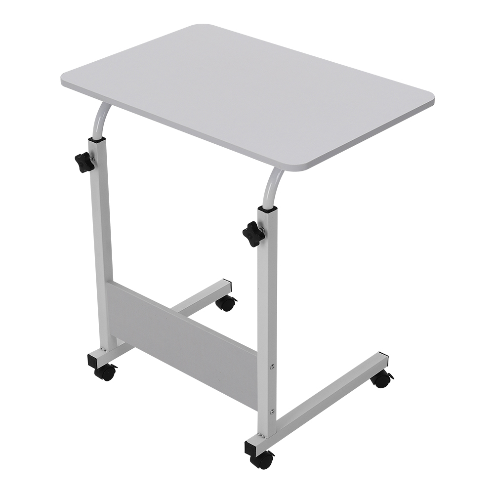 Height Adjustable Mobile Table Overbed Desk with Wheels Laptop Tray Stand,60cmWx 40cmDx 87cmH