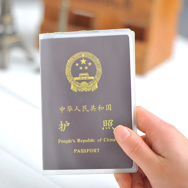 eTya-funda impermeable para pasaporte de viaje, billetera transparente de PVC, tarjeteros de identificación, funda, soporte para tarjetas de crédito comerciales