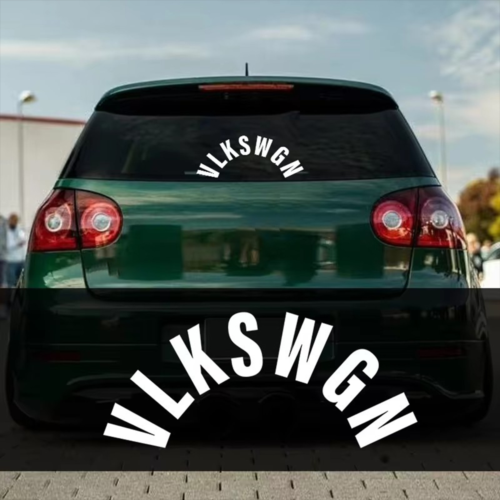 Vlkswgn adesivos para janela de limpador traseiro de carro, estilo de texto de vinil, decalques decorativos, estilo de carro para caminhão, moto, capacete, decoração