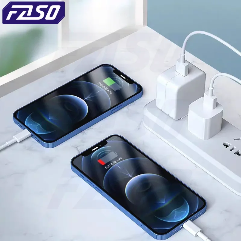 Cable cargador USB de calidad FASO para iPhone 14 8 7 6S Plus 13 12 Pro XS Max XR SE Cable de carga rápida línea de sincronización de datos 1m 2m 3m