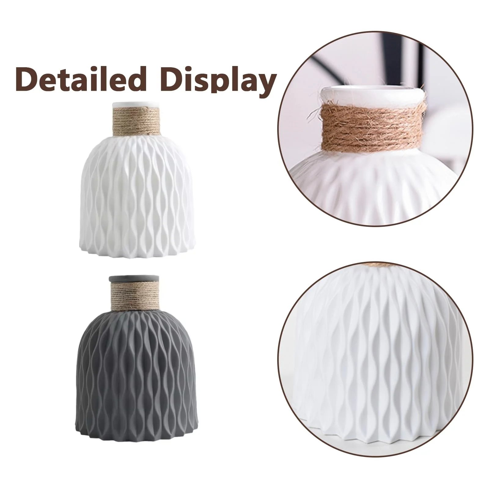 1/2Pcs Wasser Welligkeit Vase Seil Kunststoff Blumentopf Anordnung Moderne Nordic Stil Zu Hause Wohnzimmer Desktop Dekoration ornament