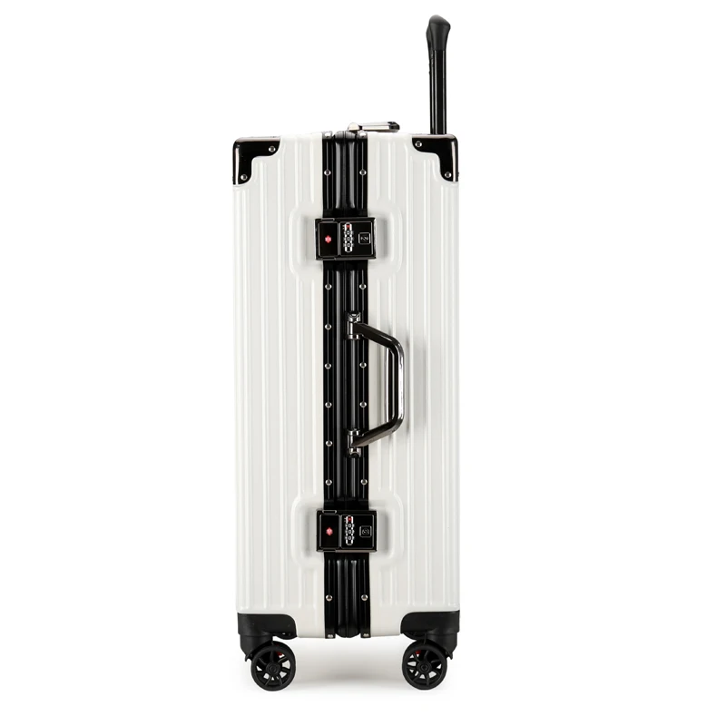 Gepäck Koffer Aluminiumrahmen 20 Trolley Case Universalräder 24 Weiblich Männlich Studenten 26 Langlebiges Passwort 28 Zoll Ledertasche