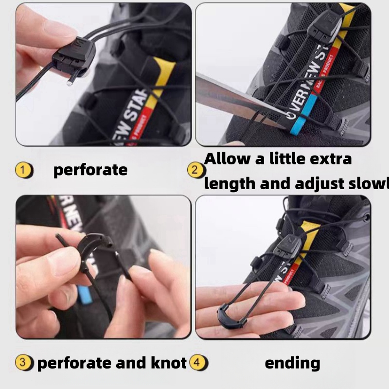 Nuevo Cordones para zapatos sin cordones, cordones redondos para tenis sin corbatas, zapatillas para correr de calidad para niños y adultos, cordones, accesorios para zapatos blancos y negros