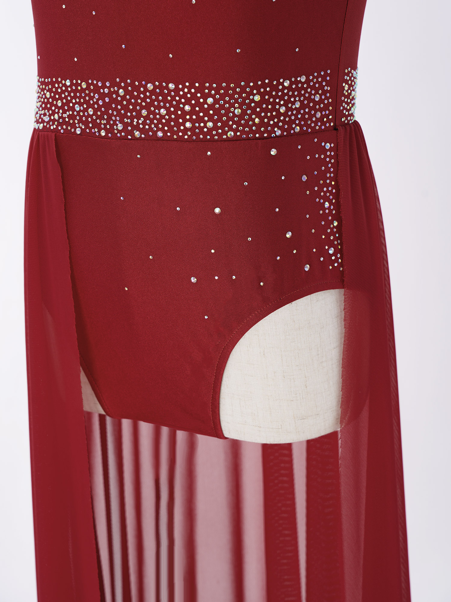 Kinder Mädchen lyrische Tanz kleid Mode Strass ärmellose Mesh Spleiß Rock Trikot Tanz kleidung Ballett moderne Tanz kleidung