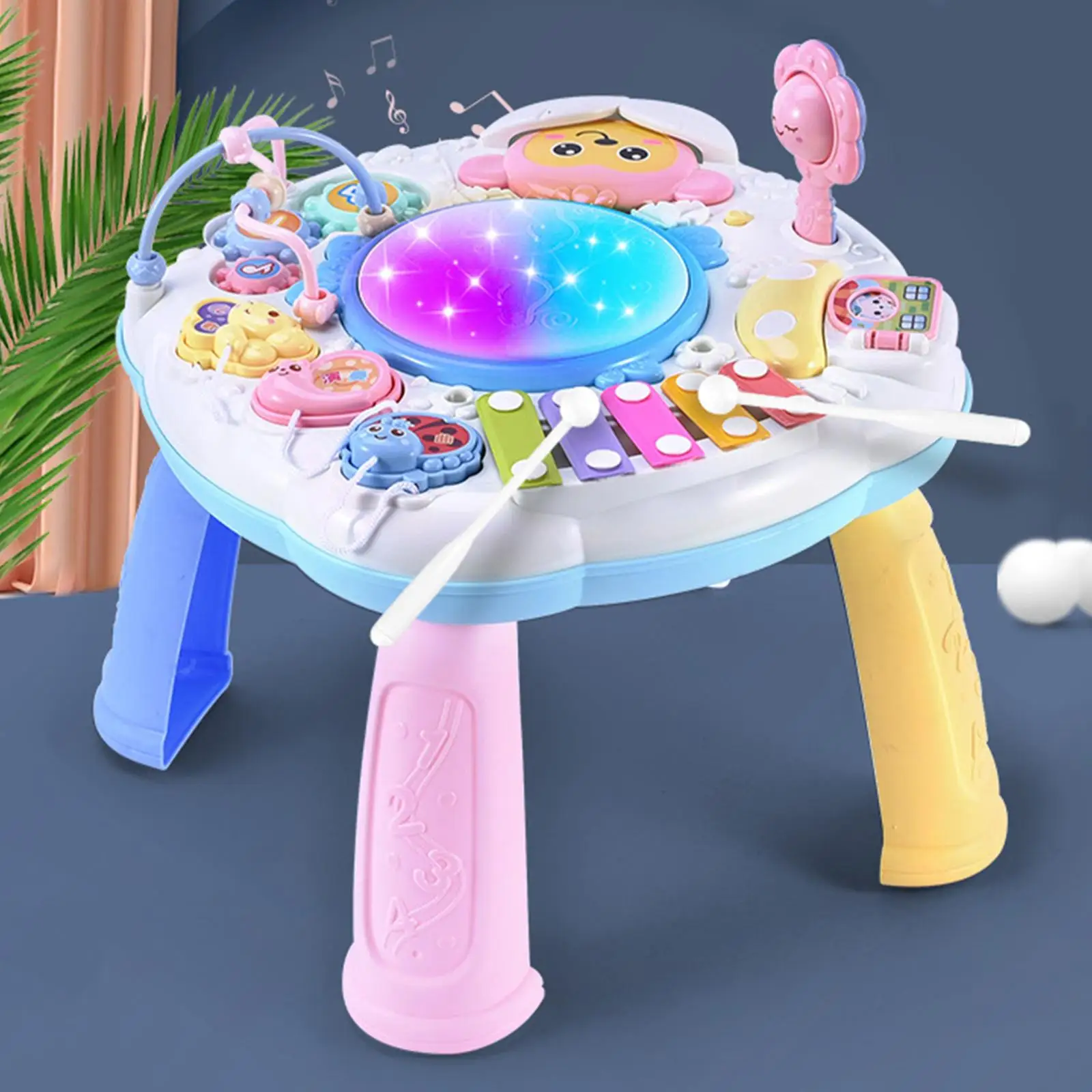子供のための音楽アクティビティセンターテーブル,1セット,早期教育,学習テーブル,音楽,誕生日プレゼント
