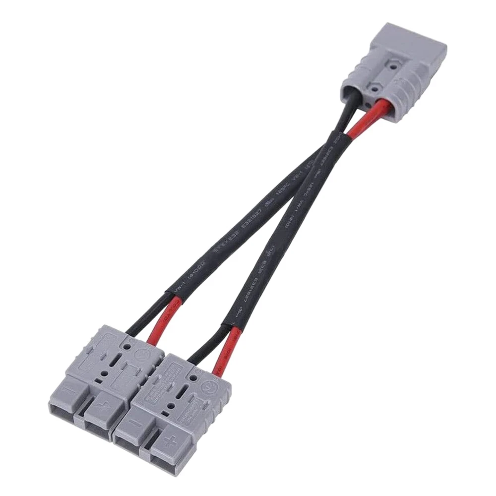 Conector de enchufe Anderson de 50A, adaptador Dual Y, conector de alimentación de batería, conector de enchufe de alimentación de carretilla elevadora con Cable de coche de 6MM